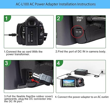 AC-L100 for Sony Handycam Camcorder Charger Cord Power Supply Adapter, fit for Son AC-L100 for Sony Handycam Camcorder Charger Cord Power Supply Adapter, fit for Son